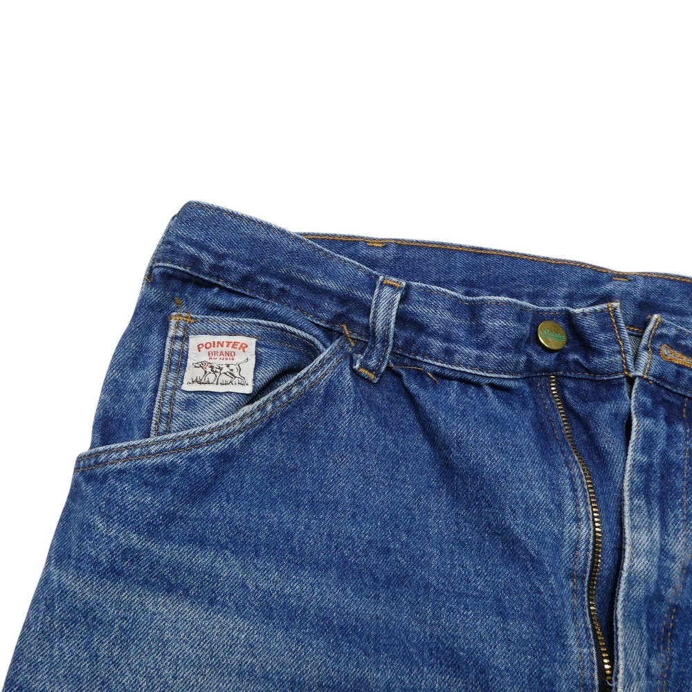 Pointer Brand Jeans Mens Blue Med Wash Regular Straight Denim Fits 38x32